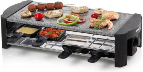 Domo DO9186G - Steengrill - Gourmetset - Racletteset - Cool down zone - 8 personen