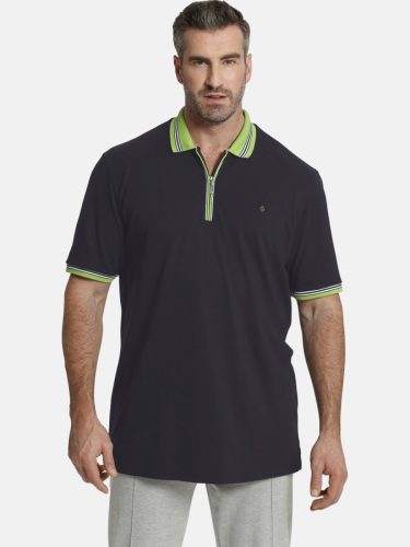 Charles Colby oversized polo EARL PAT Plus Size donkerblauw