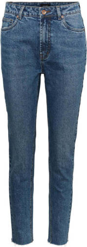 VERO MODA high waist straight fit jeans VMBRENDA medium blue denim