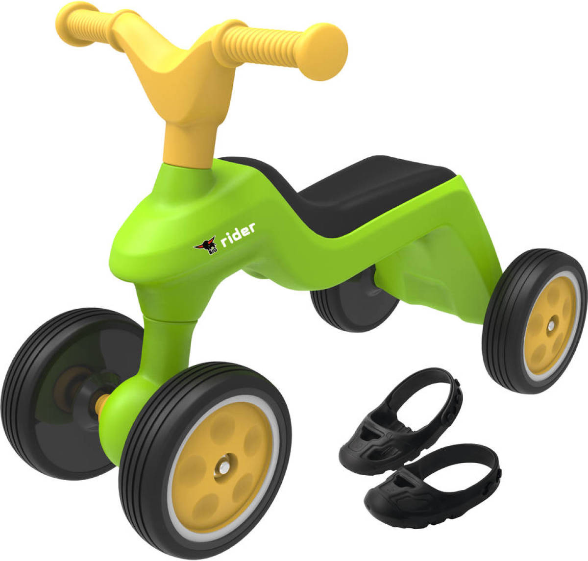 Rider Loopfiets + Big Shoe Care schoenbescherming