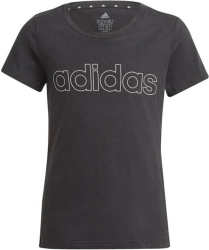 adidas Performance sport T-shirt zwart/wit