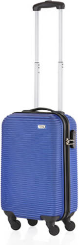 TravelZ - Horizon - Handbagagekoffer 54cm - ABS Trolley met gevoerde binnenkant - Blauw