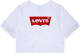 Levi's Kids T-shirt Light Bright met logo wit