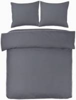 Papillon Wellington dekbedovertrek - 2-persoons (200x200/220 cm + 2 slopen) - Percal katoen - Grijs
