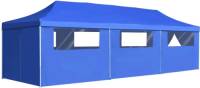 VidaXL Vouwtent pop-up met 8 zijwanden 3x9 m blauw