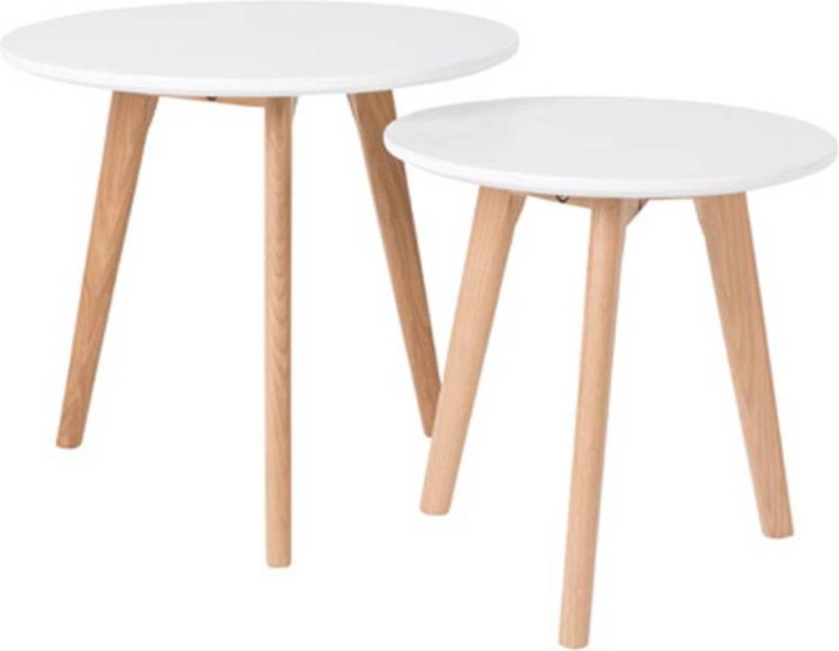 MOOS Vestbjerg - SIDE TABLE BODINE SET OF 2 - wit