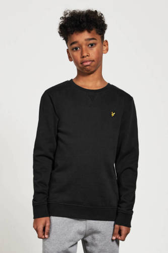 Lyle & Scott sweater met borduursels zwart