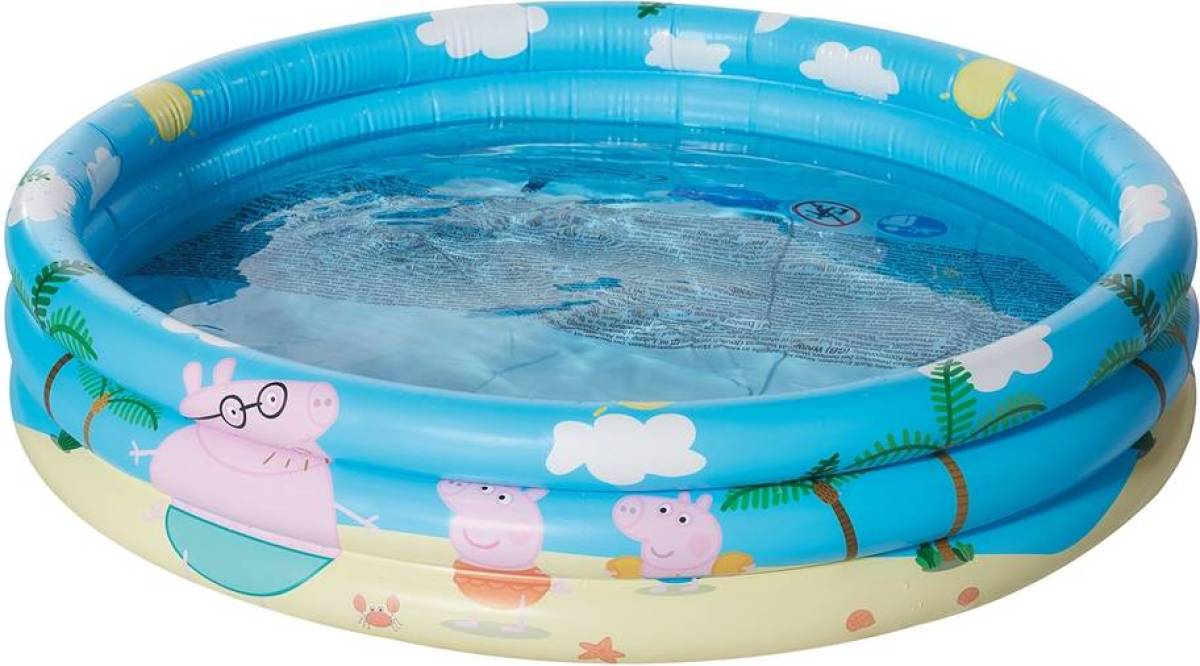 Happy People opblaaszwembad Peppa Pig 100 x 23 cm blauw