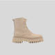 Bronx Groov-y leren veterboots camel