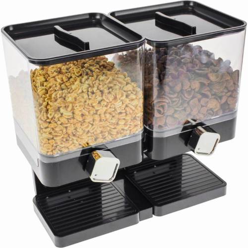 United Entertainment Luxe Dubbele Cornflakes Dispenser - Zwart