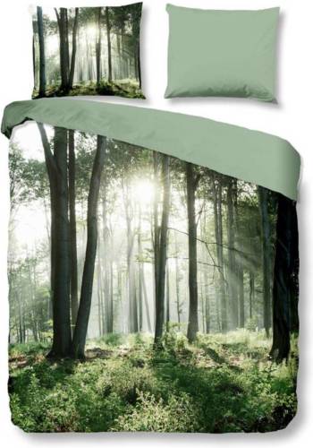 Snoozing Forest flanel dekbedovertrek - 1-persoons (140x200/220 cm + 1 sloop)
