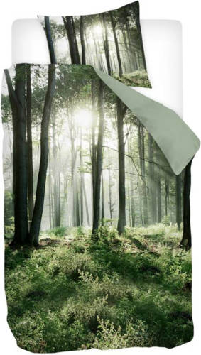 Snoozing Forest flanel dekbedovertrek - 1-persoons (140x200/220 cm + 1 sloop)