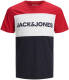 Jack & Jones ESSENTIALS T-shirt met logo rood/wit/donkerblauw
