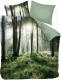 Snoozing Forest flanel dekbedovertrek - Lits-jumeaux (240x200/220 cm + 2 slopen) - Flanel - Green