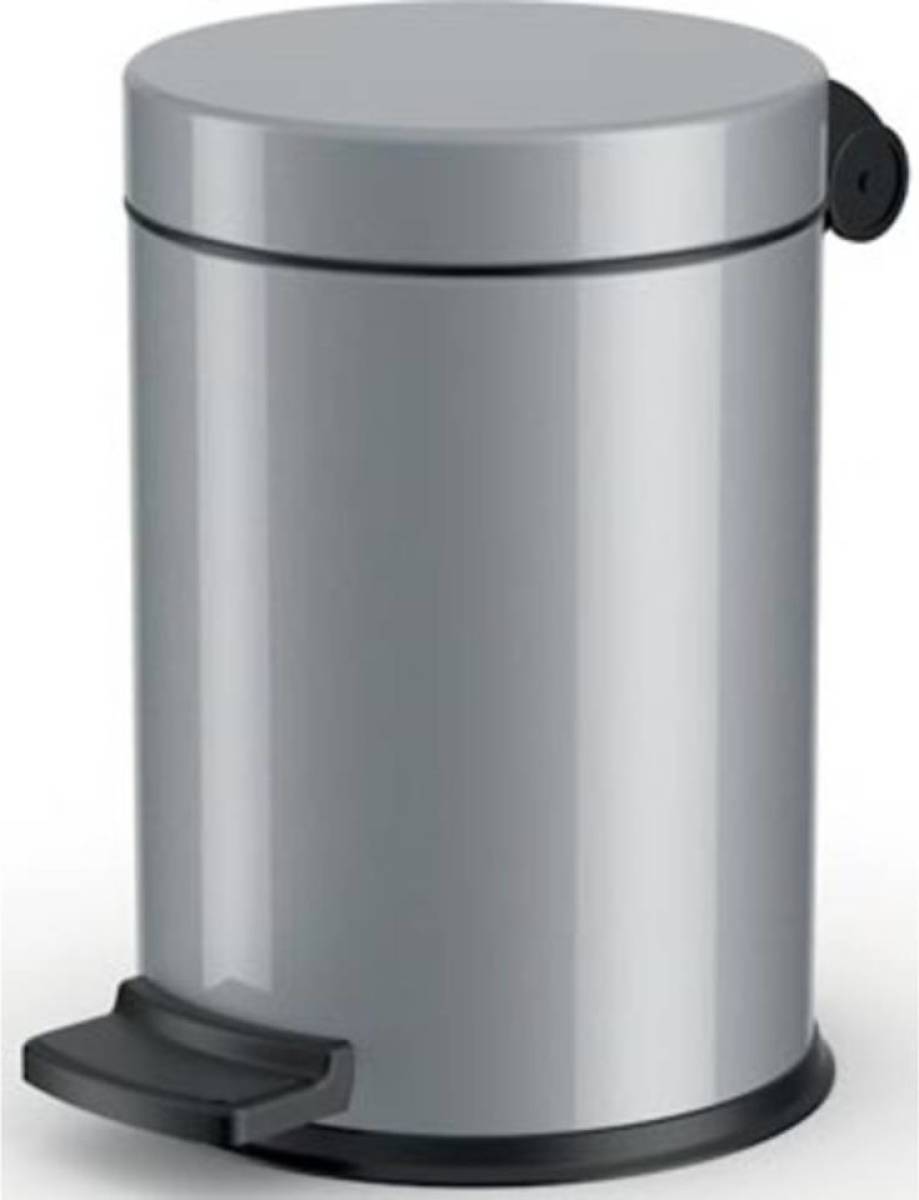 Hailo pedaalemmer voor sanitair, 4 L, zilver