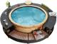 VidaXL Rattan spa omranding