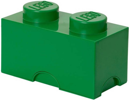 LEGO Brick 2 opbergbox - donkergroen