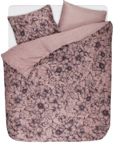 Esprit Maray dekbedovertrek - Lits-jumeaux (240x200/220 cm + 2 slopen) - Katoen satijn - Blush