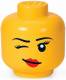 Opbergbox LEGO head girl winking small