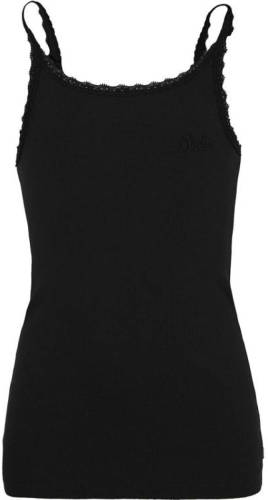 WE Fashion singlet en borduursels zwart