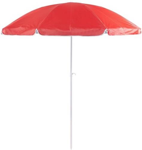 Merkloos Verstelbare strand/tuin parasol rood 200 cm - UV bescherming - Voordelige parasols