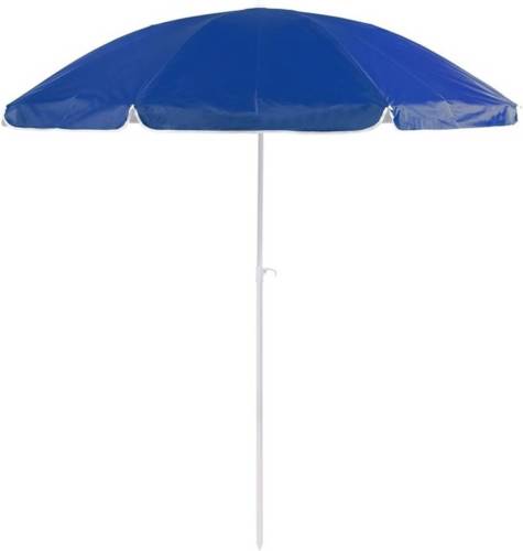 Merkloos Verstelbare strand/tuin parasol blauw 200 cm - UV bescherming - Voordelige parasols