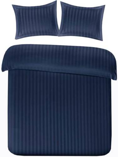 Papillon Uni Satin dekbedovertrek - 1-persoons (140x200/220 cm + 1 sloop) - Katoen satijn - Navy