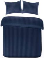 Papillon Uni Satin dekbedovertrek - 1-persoons (140x200/220 cm + 1 sloop) - Katoen satijn - Navy