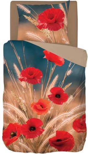 Snoozing Flower Grass dekbedovertrek - 1-persoons (140x200/220 cm + 1 sloop) - Katoen - Multi