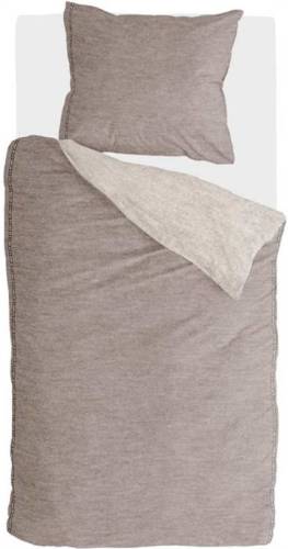 Walra Casual Beauty dekbedovertrek - 1-persoons (140x200/220 cm + 1 sloop) - Katoen - Taupe / Zand