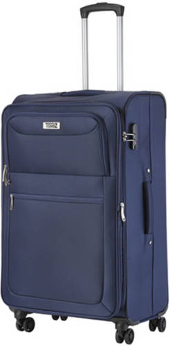 TravelZ Softspinner TSA Reiskoffer - Trolley 80cm en 136 Ltr - Blauw