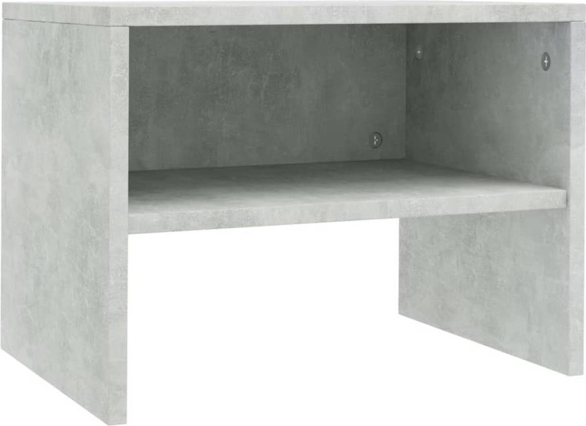 VidaXL Nachtkastje 40x30x30 cm spaanplaat betongrijs