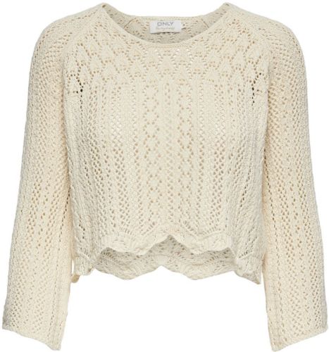 Only Cropped Gebreide Trui Dames White