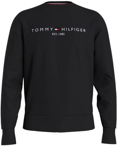 Tommy hilfiger sweater met logo zwart