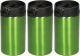 Merkloos 5x Warmhoudbekers metallic/warm houd bekers groen 320 ml - RVS Isoleerbekers/thermosbekers voor onderweg