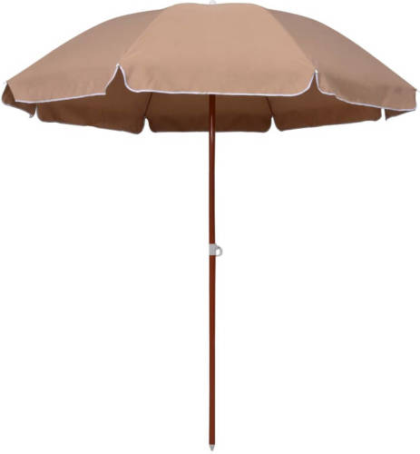 VidaXL Parasol met stalen paal 240 cm taupe