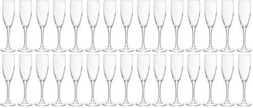Cosy and Trendy 30x Champagneglazen/flutes 190 ml - 19 cl - Champagne glazen - Champagne drinken - Champagneglazen van glas
