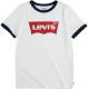 Levi's Kids T-shirt Batwing ringer met contrastbies wit