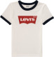 Levi's Kids T-shirt Batwing ringer met contrastbies wit