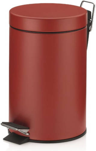 Monaco Pedaal Afvalemmer - 3 liter - Donker Rood - Kela