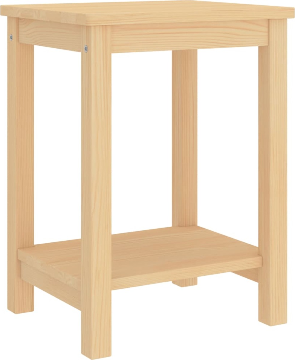 VidaXL Nachtkastje 35x30x47 cm massief grenenhout lichthoutkleurig