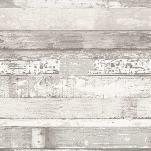 Homestyle Behang Wood gebroken wit en grijs