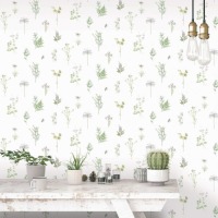 Evergreen Behang Herbs And Flowers wit