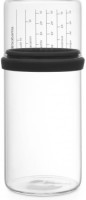 Brabantia glazen voorraadbus met maatbeker 1 l - Dark Grey