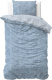 Sleeptime fl twin washed cotton blue - dekbedovertrek: 1-persoons (140 cm)