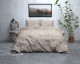 Sleeptime fl twin washed cotton taupe - dekbedovertrek: 1-persoons (140 cm)