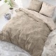 Sleeptime fl twin washed cotton taupe - dekbedovertrek: 1-persoons (140 cm)