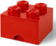 LEGO Brick 4 opberglade - rood