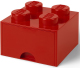 LEGO Brick 4 opberglade - rood