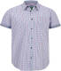 Charles Colby geruit oversized overhemd DUKE FARNEL Plus Size met contrastbies multi